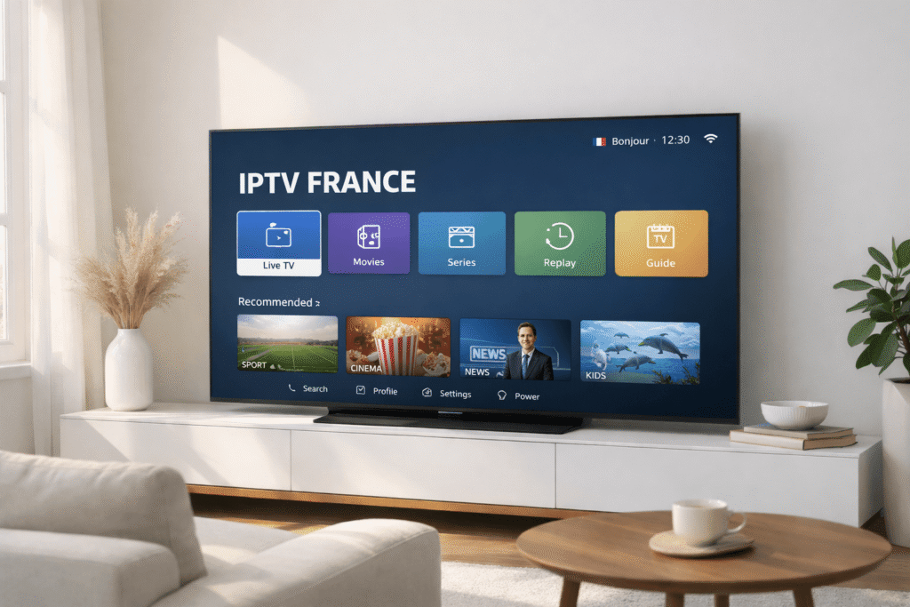 iptv france smart tv installation sur télévision connectée moderne