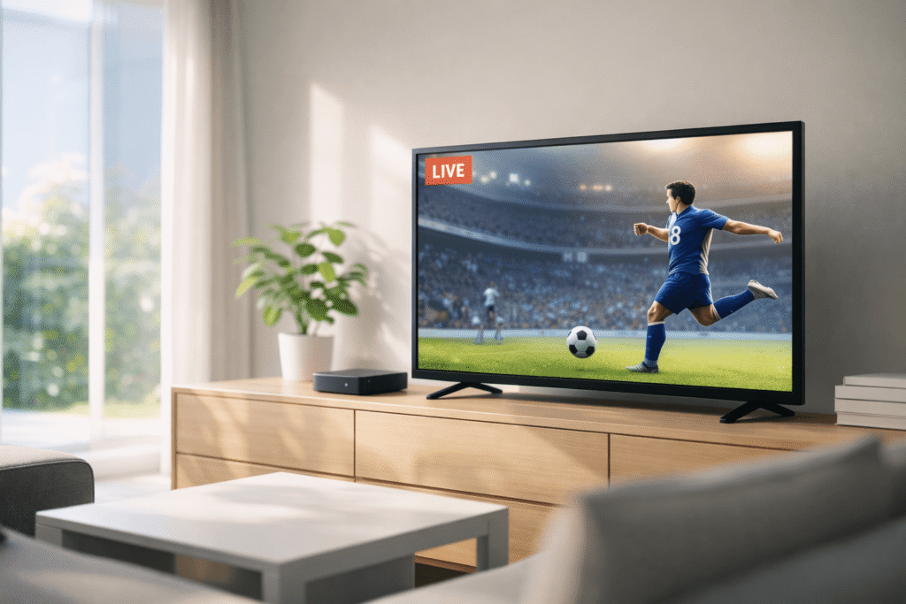 iptv france sans buffering sur télévision connectée moderne