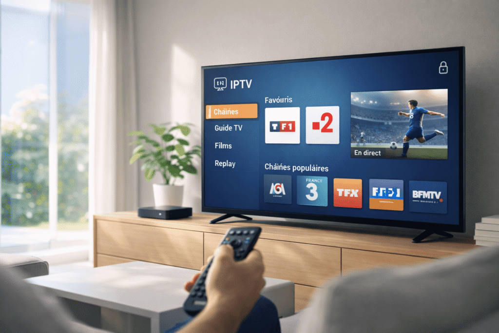 guide iptv france débutant sur télévision connectée moderne