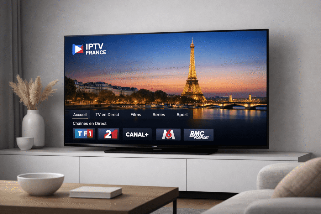 iptv france qualité image sur télévision connectée moderne
