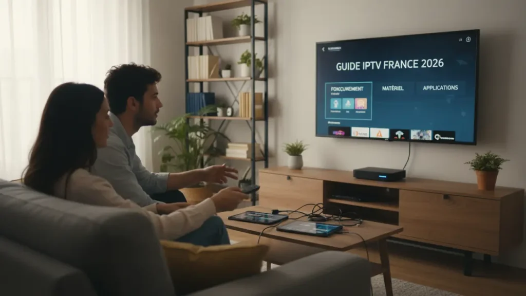 Candid photography of Guide IPTV France 2026 : fonctionnement, matériel, applications related to guide iptv france - Stock Photo style