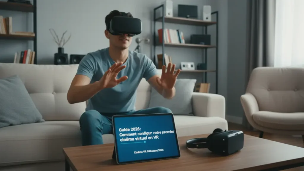 Candid photography of Guide 2026 : Comment configurer votre premier cinéma virtuel en VR related to cinéma VR débutant 2026 - Stock Photo style