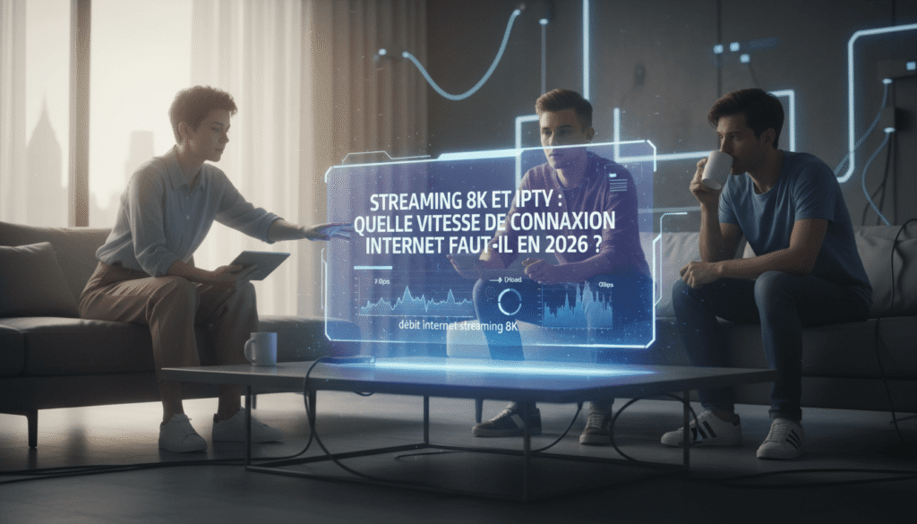 Candid photography of Streaming 8K et IPTV : Quelle vitesse de connexion internet faut-il en 2026 ? related to débit internet streaming 8K - Stock Photo style
