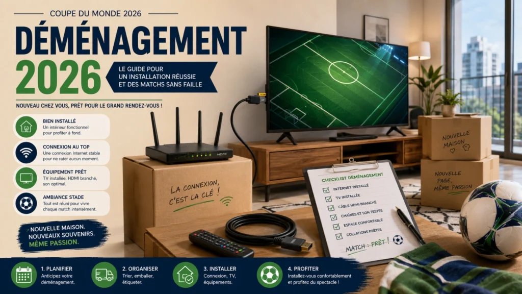 Coupe du Monde 2026 déménagement avec TV, cartons et installation rapide