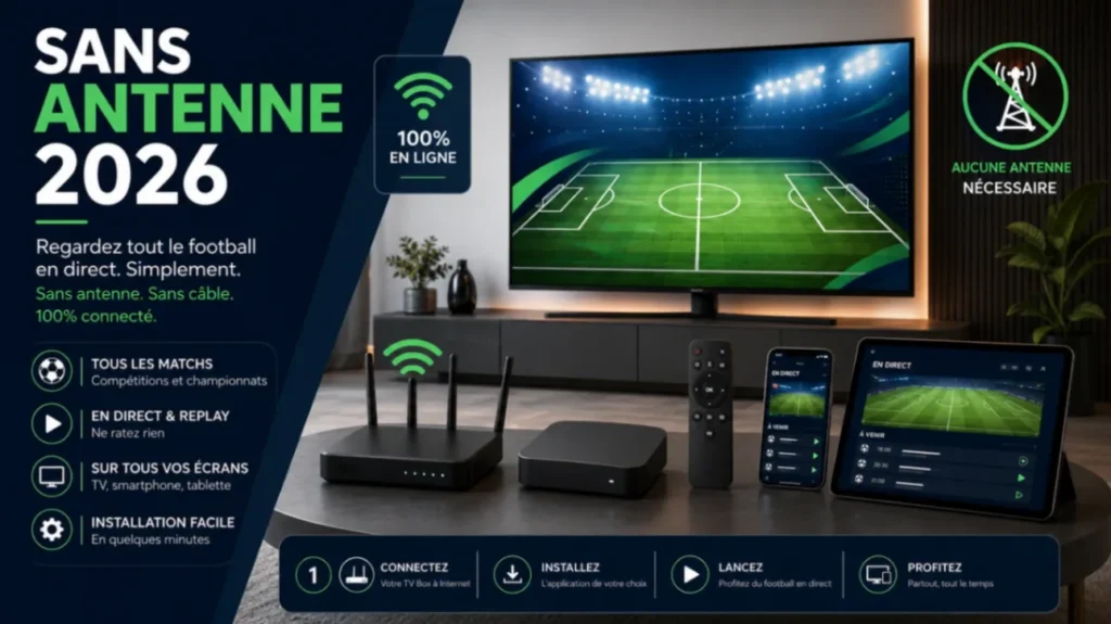 Coupe du Monde 2026 sans antenne avec Smart TV, Wi-Fi et appareils connectés