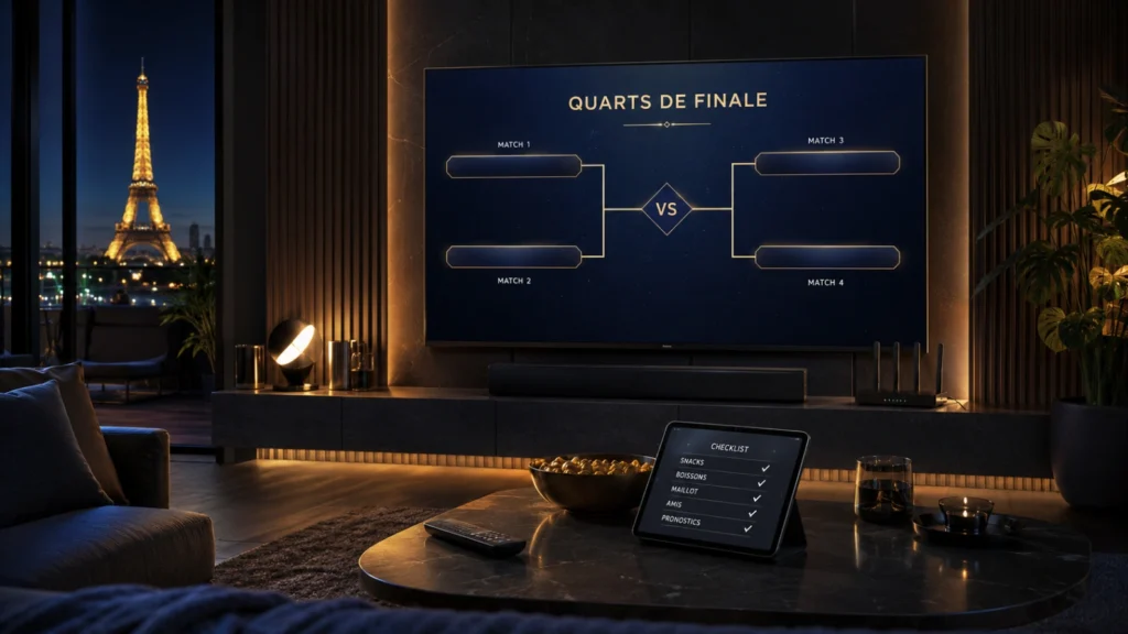 Quarts de finale Coupe du Monde 2026 avec préparation TV avant les matchs décisifs