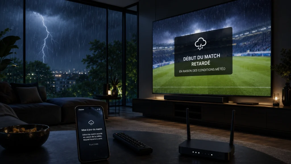 Match Coupe du Monde 2026 retardé ou interrompu avec TV et application prêtes